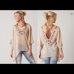 Buckle Bke Boutique Embellished Chiffon Top S